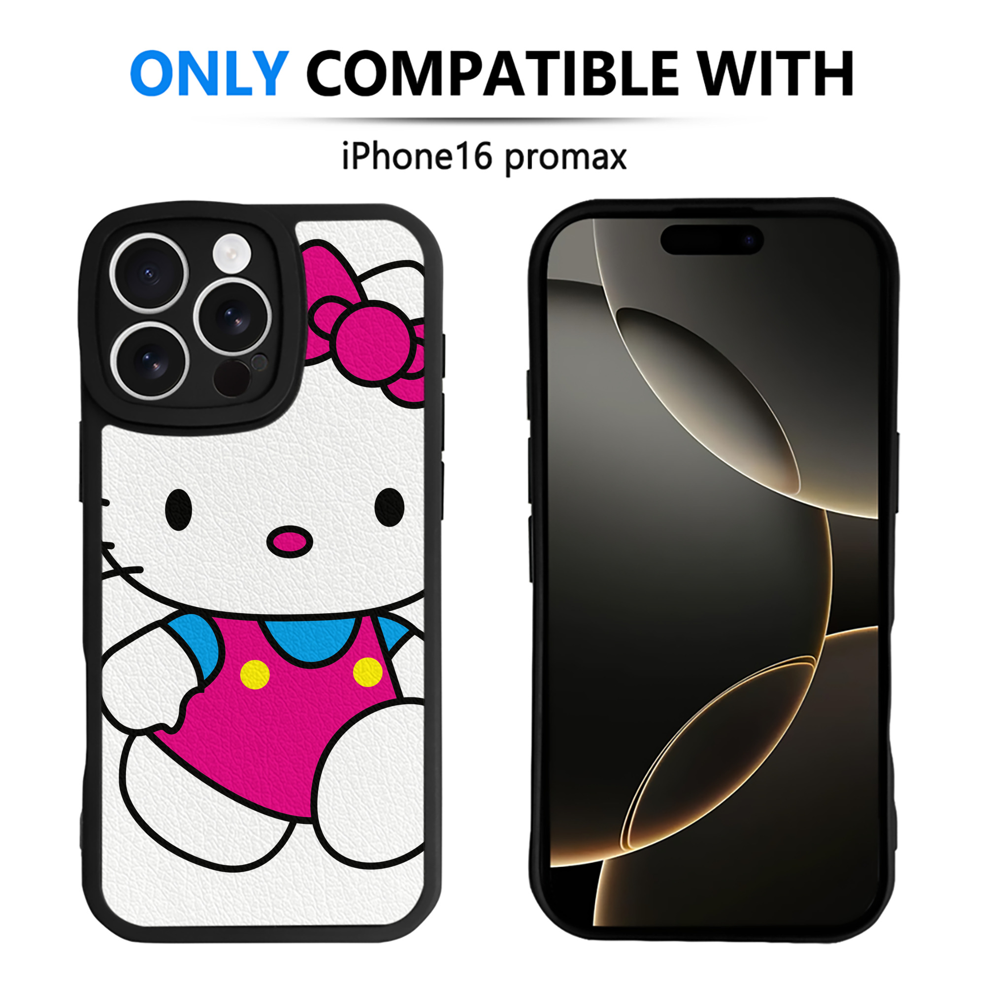 （画像用） Hello Kitty ハローキティ 【iPhone 16シリーズ対応】シリコンスマホケース（レザー調） 材質：シリコン